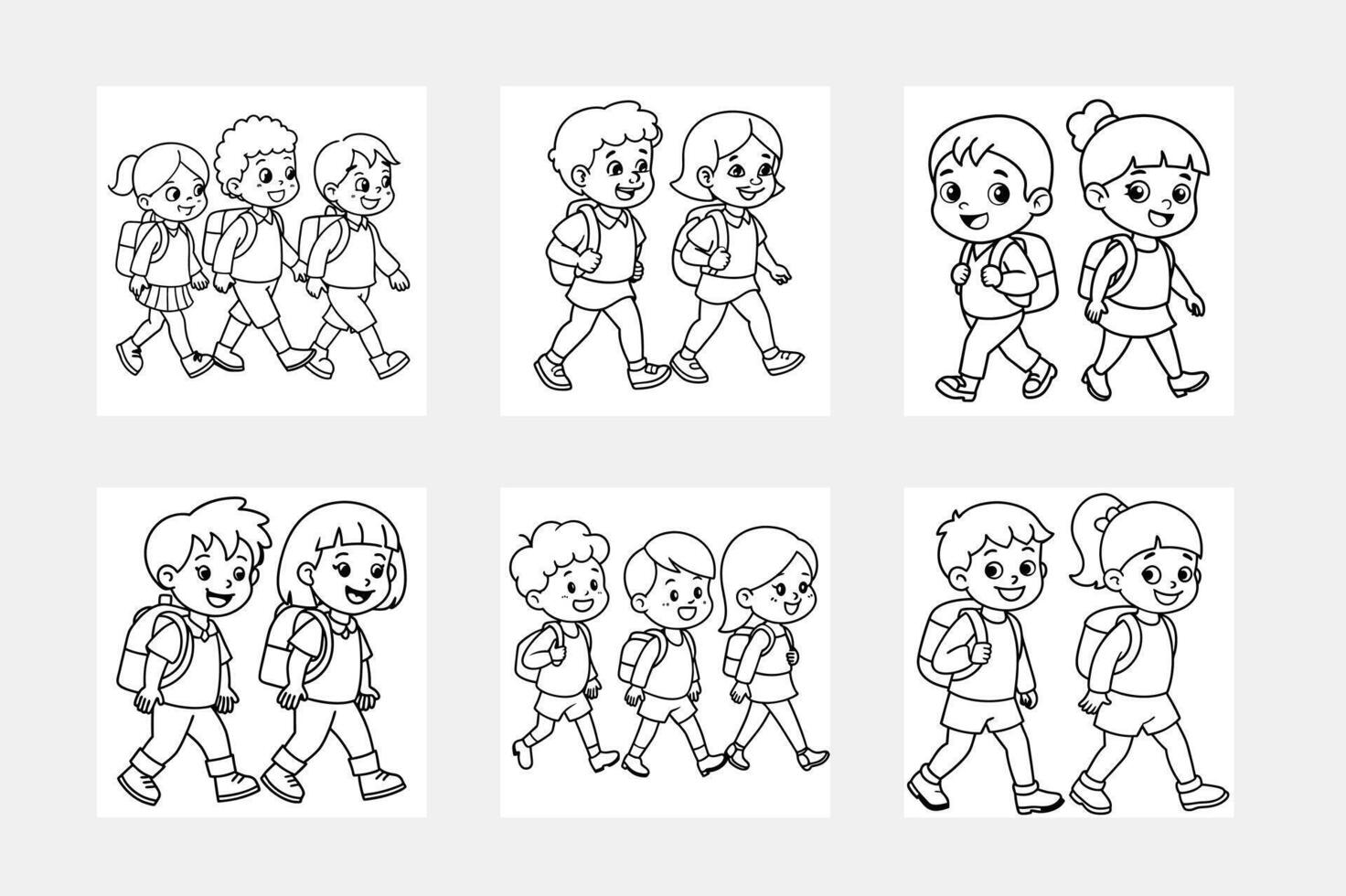 hand drawn illustration of family set vector