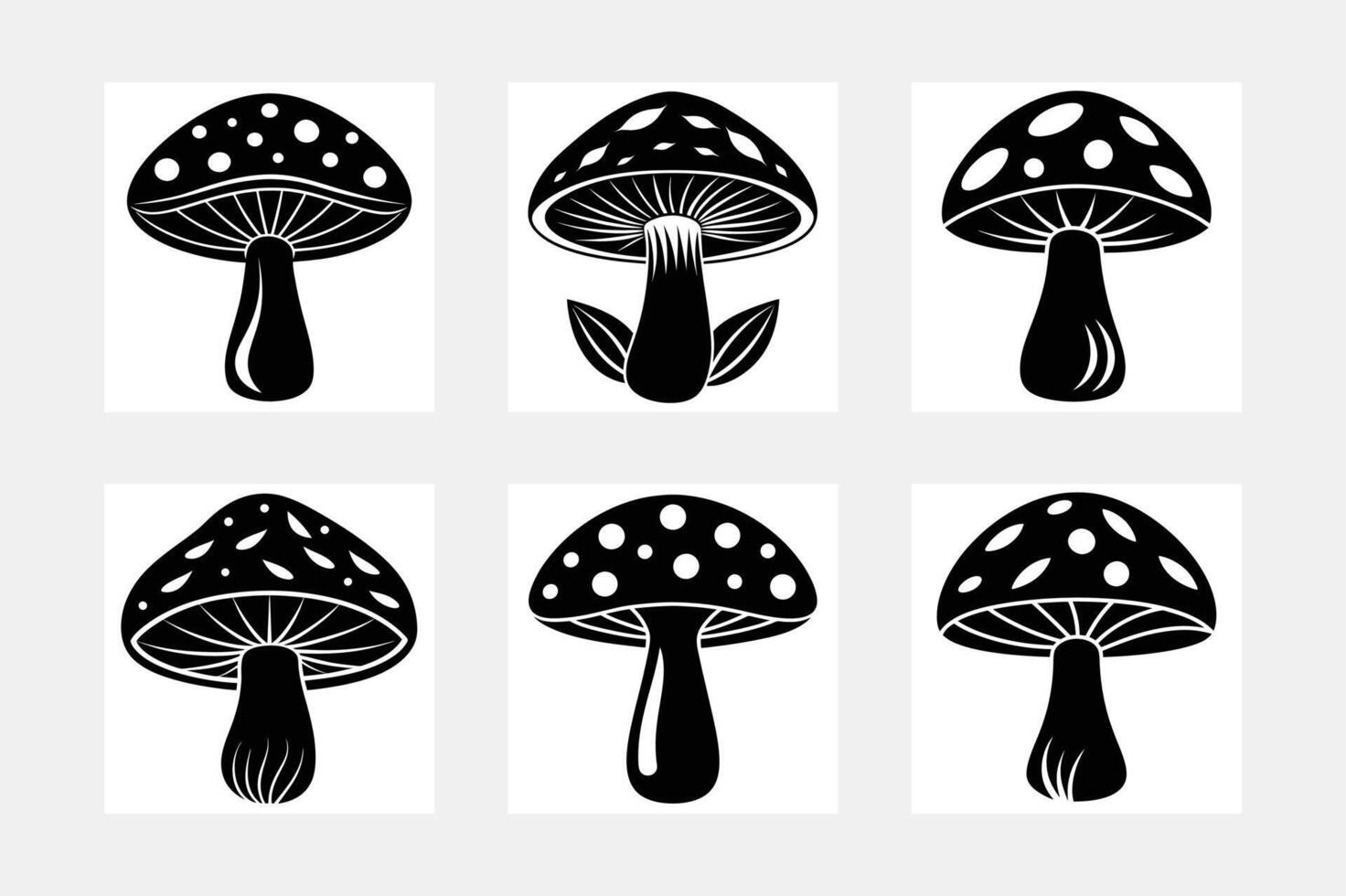 mushroom drawing flat vector