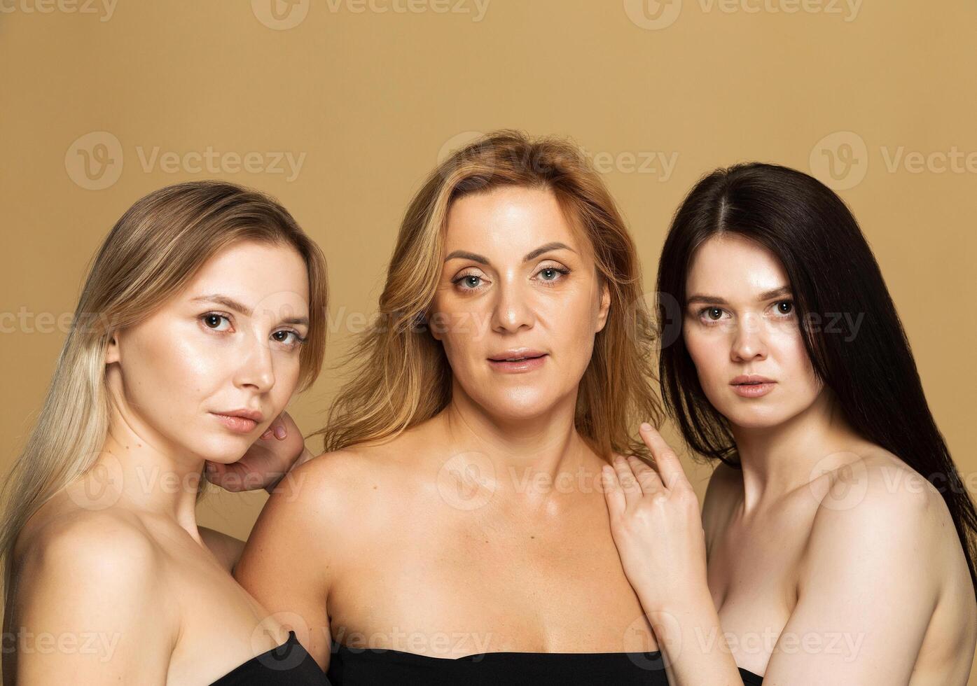 Three Women of Different Ages with Flawless Skin photo
