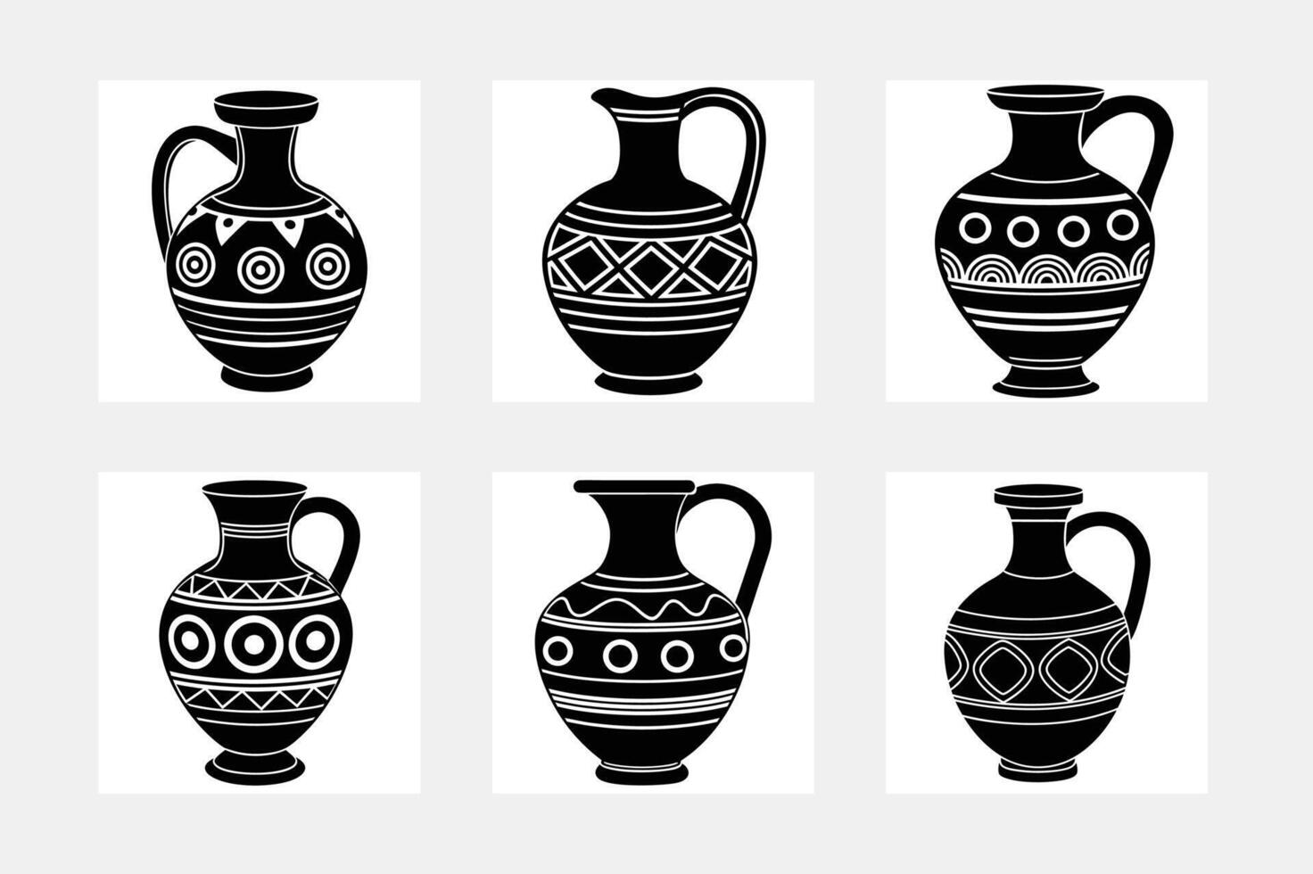Pottery Icon silhouette vector