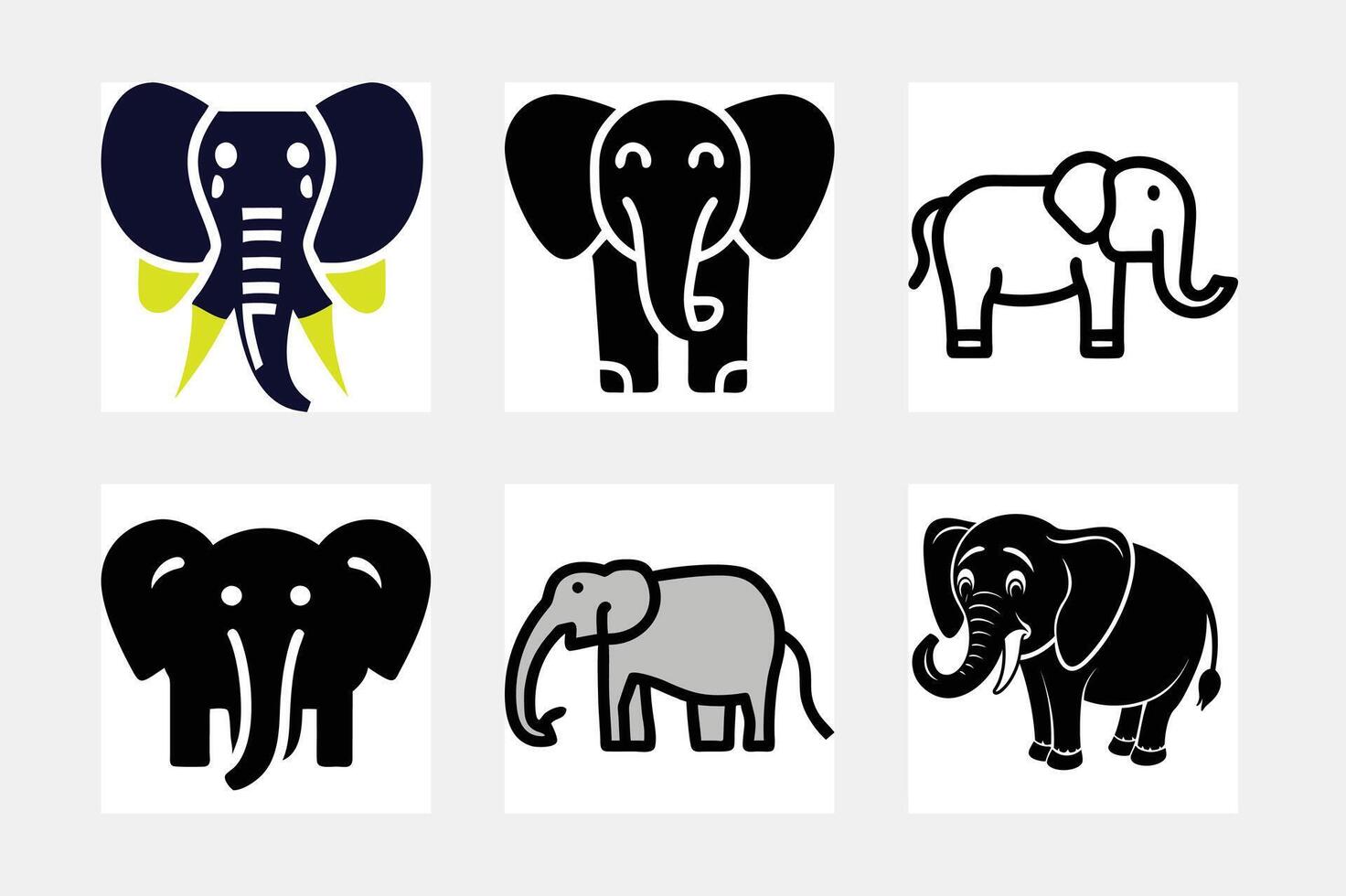 Elephant icon art vector