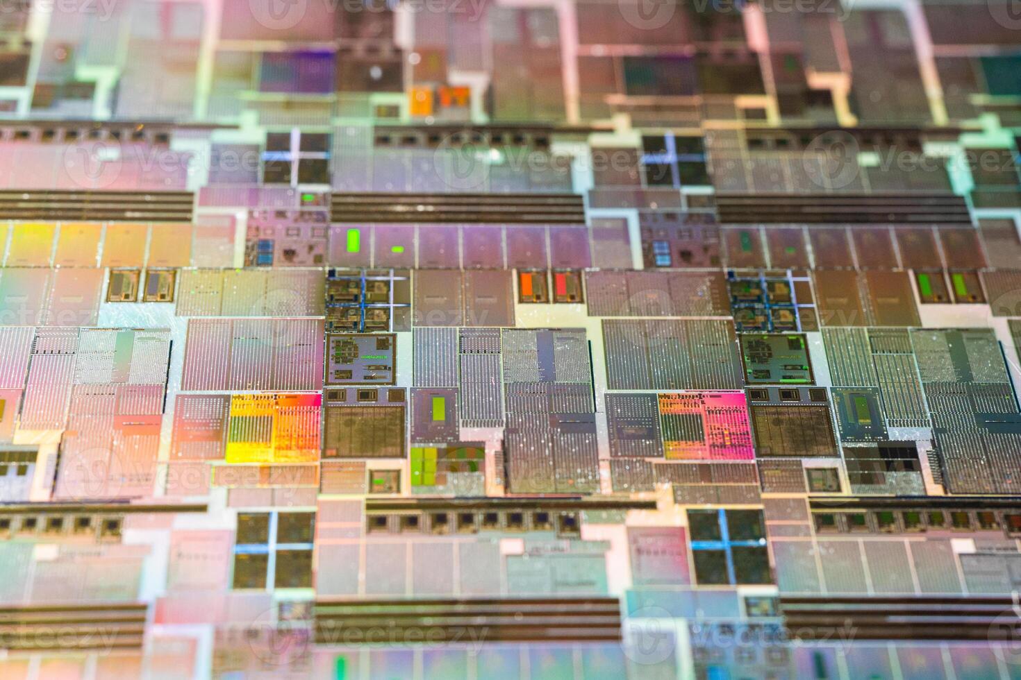 Silicon wafer for manufacturing semiconductor of integrated circuit. photo