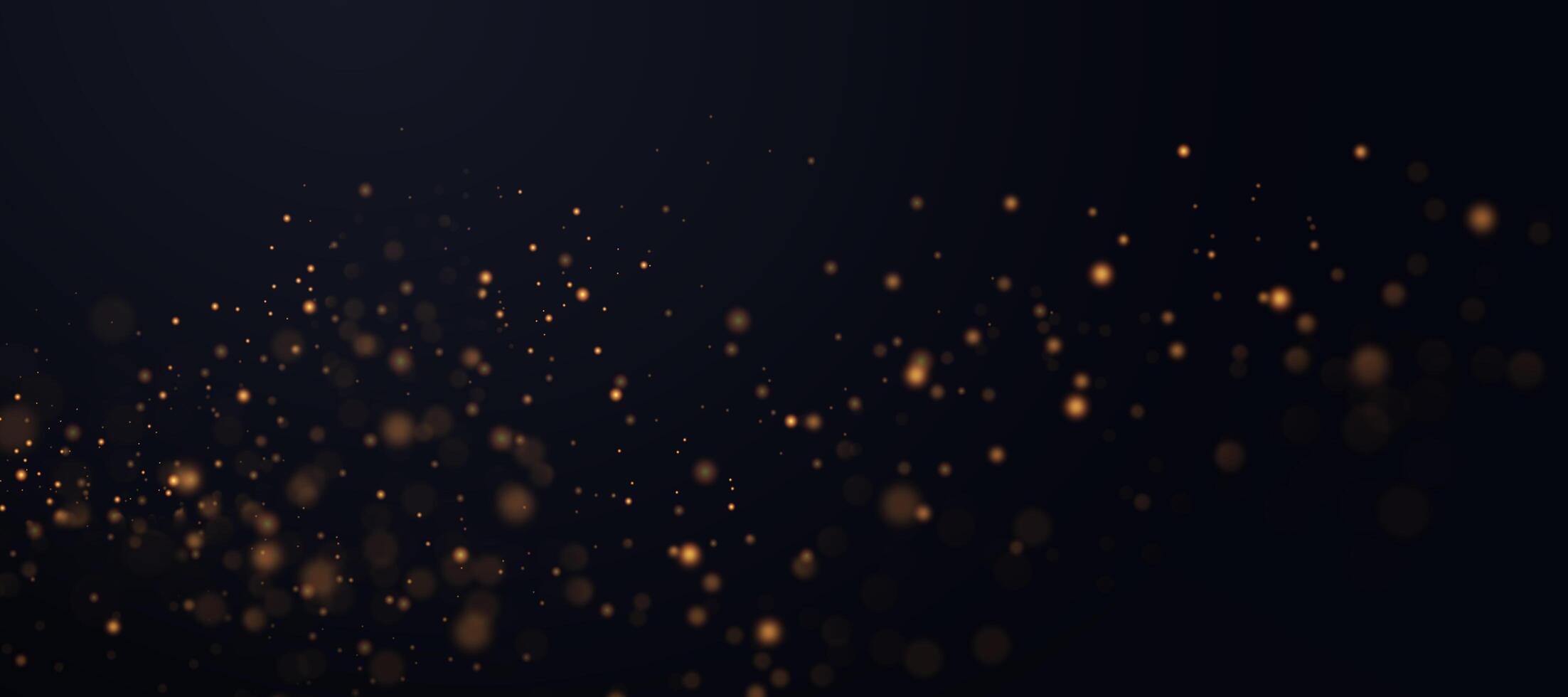 Golden abstract bokeh background. Background of abstract glitter lights on black isolated background. Holiday concept. photo
