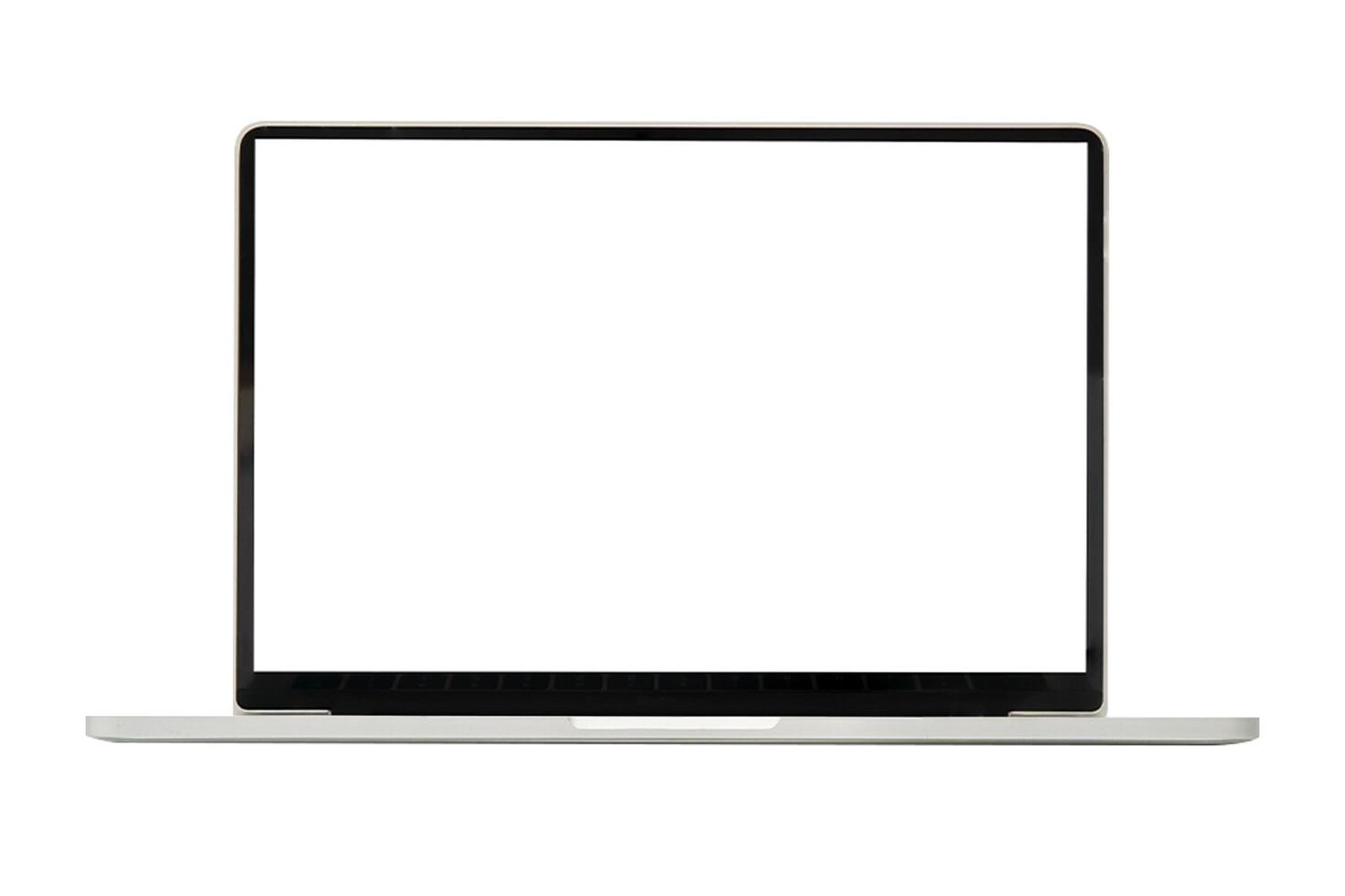 laptop with empty space isolated on white background, clipping path. photo