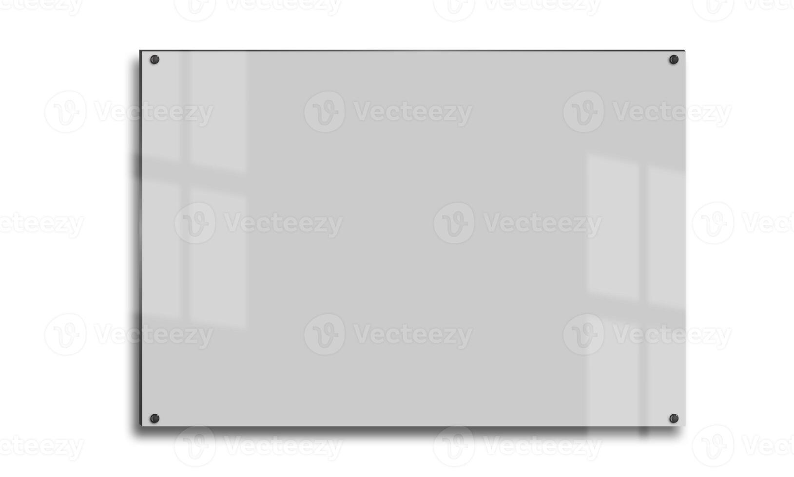3D Rendering. poster mockup workspace concept, isolated background with white photo