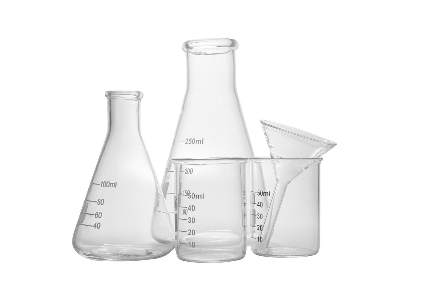 laboratory experiment and research with leaf, oil and ingredient extract for natural beauty and organic skincare product package,bio science concept. photo