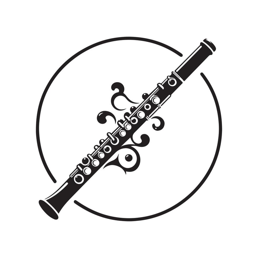 Flute silhouette vectors illustration