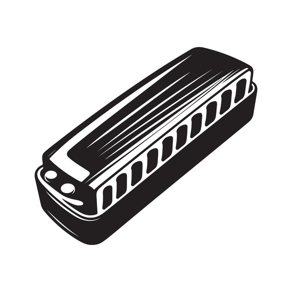 Harmonica silhouette vectors illustration