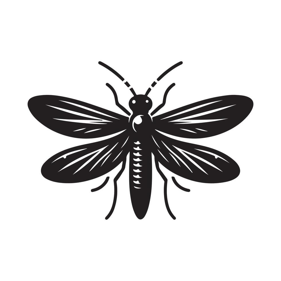 Firefly silhouette vectors illustration