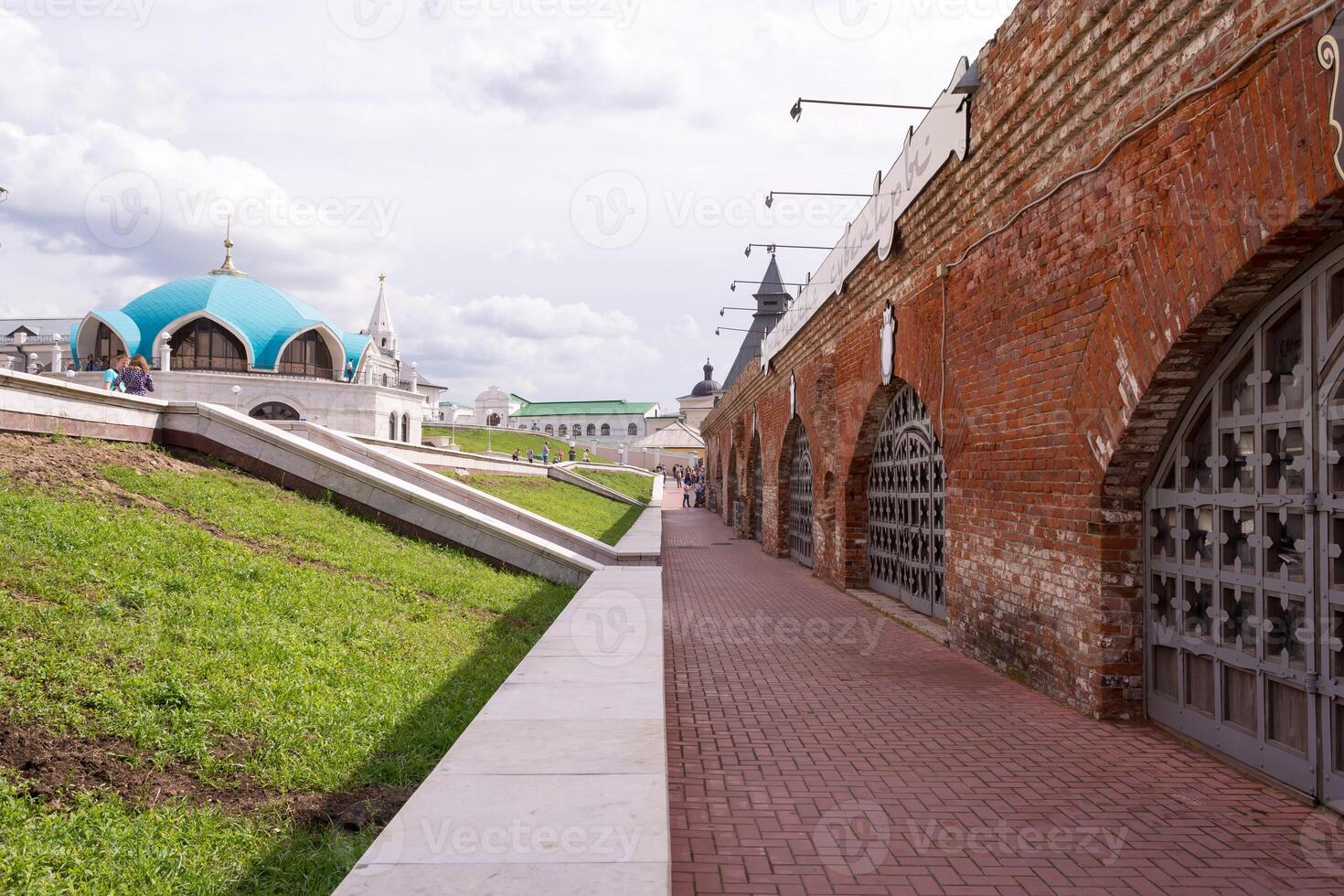 Kul Sharif Mosque, Kazan, Tatarstan, Russia. View of the Kazan Kremlin, a landmark of Kazan. photo