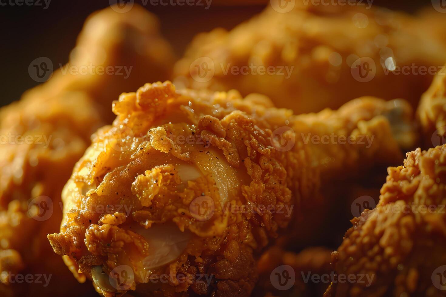 close-up shot of crispy fried chicken photo