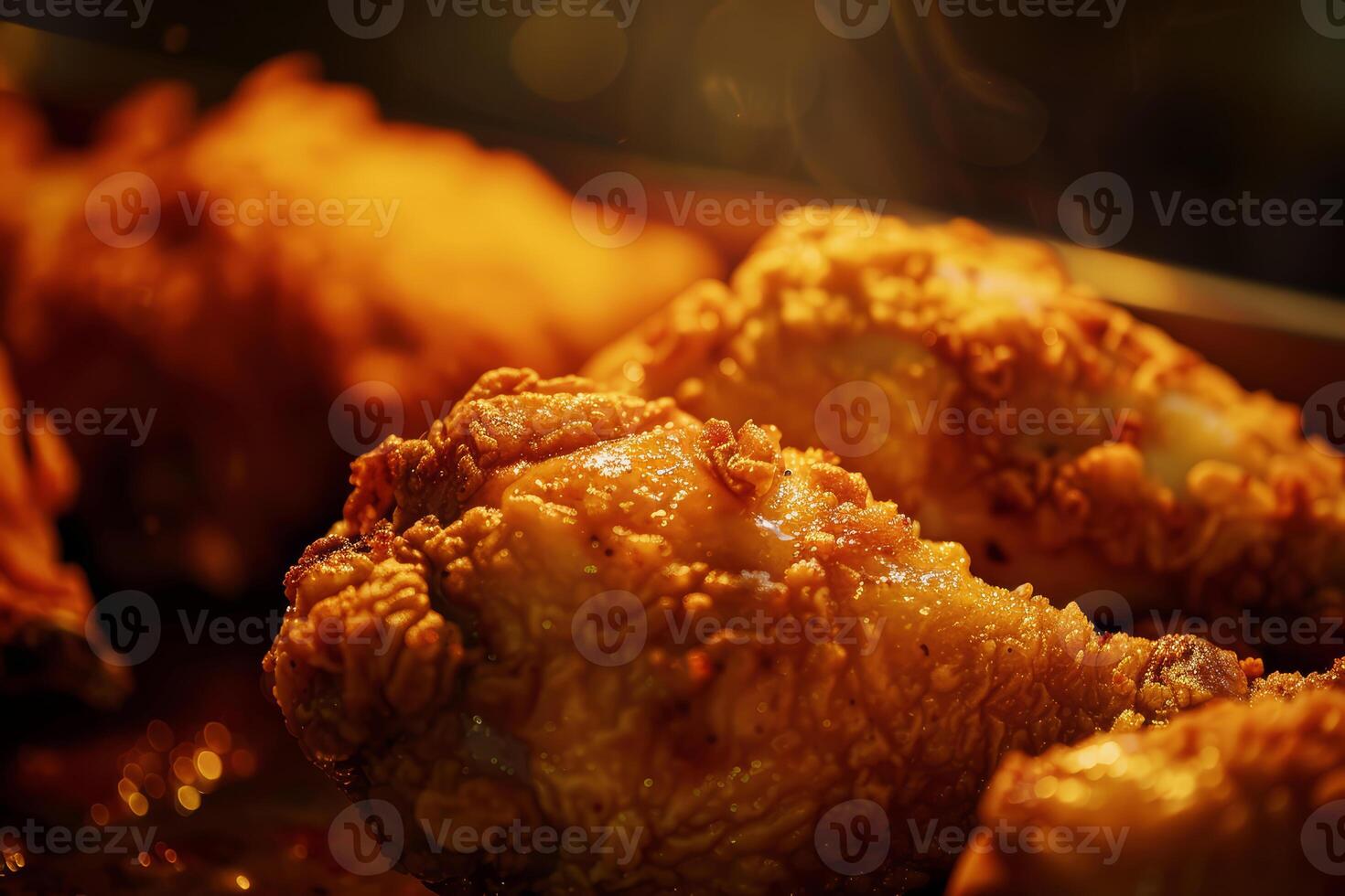 close-up shot of crispy fried chicken photo