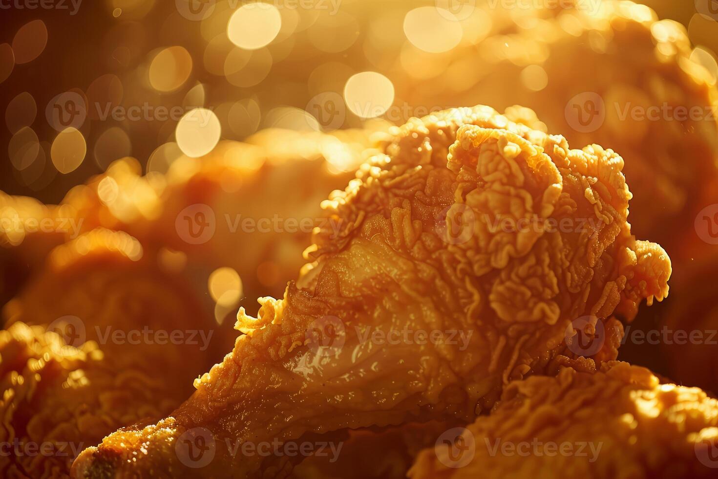 close-up shot of crispy fried chicken photo