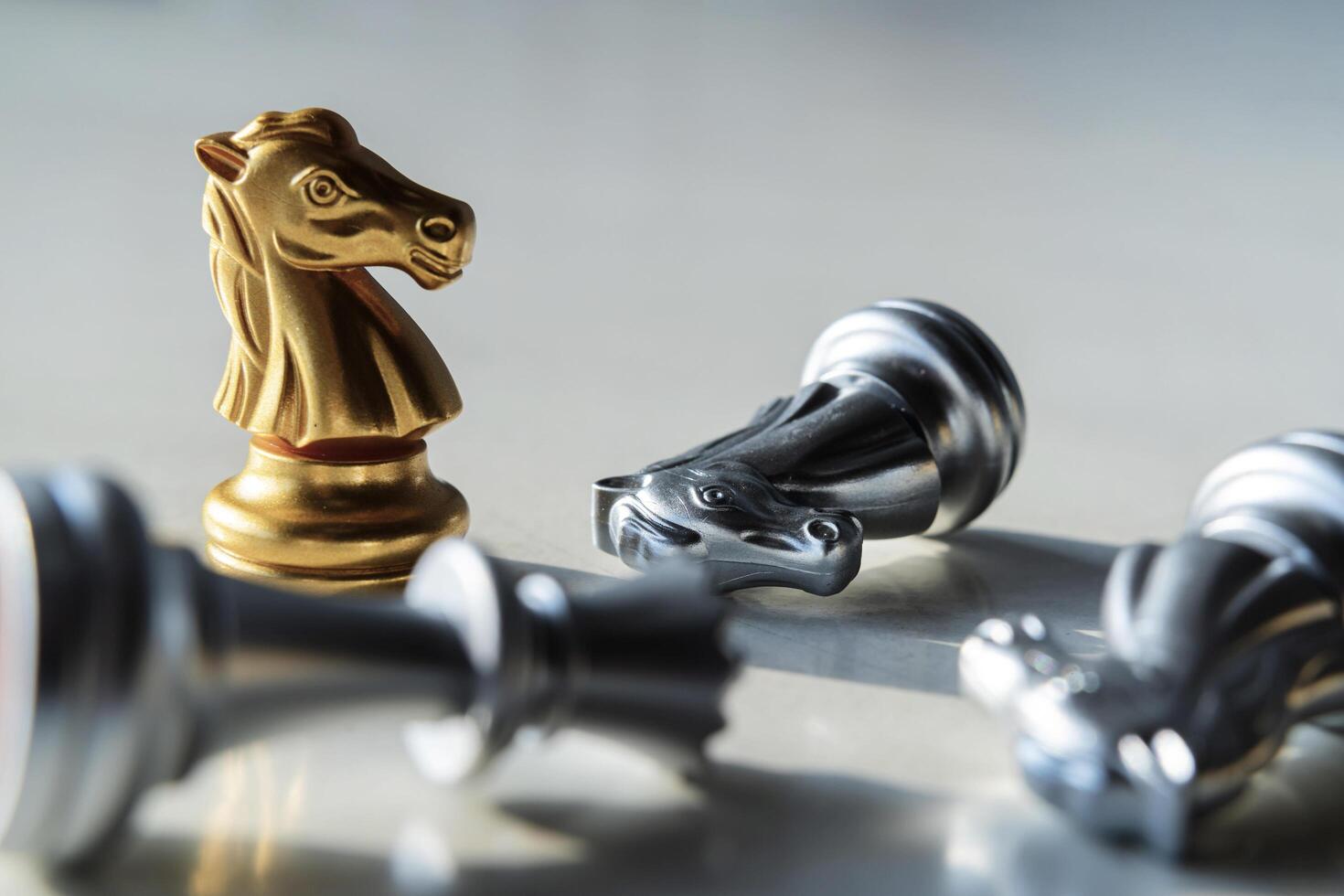 Chess board game for ideas and competition and strategy photo
