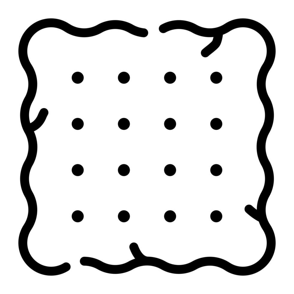 Cheese Biscuit Simple Line Icon Symbol Logo vector
