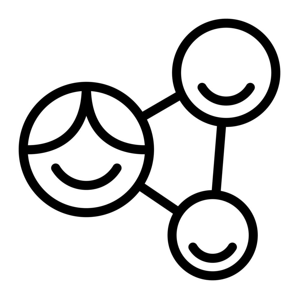 Network Connection Simple Line Icon Logo Symbol vector