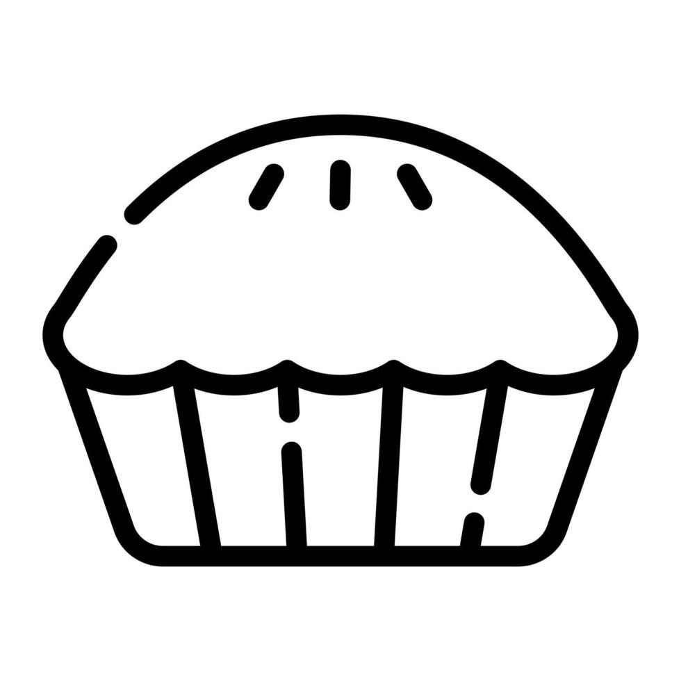Pie Simple Line Icon Symbol Logo vector