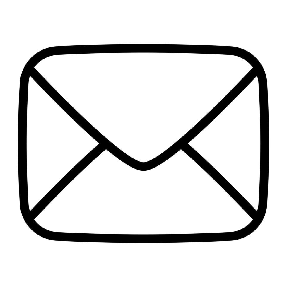 Business Mail Simple Line Icon Symbol vector