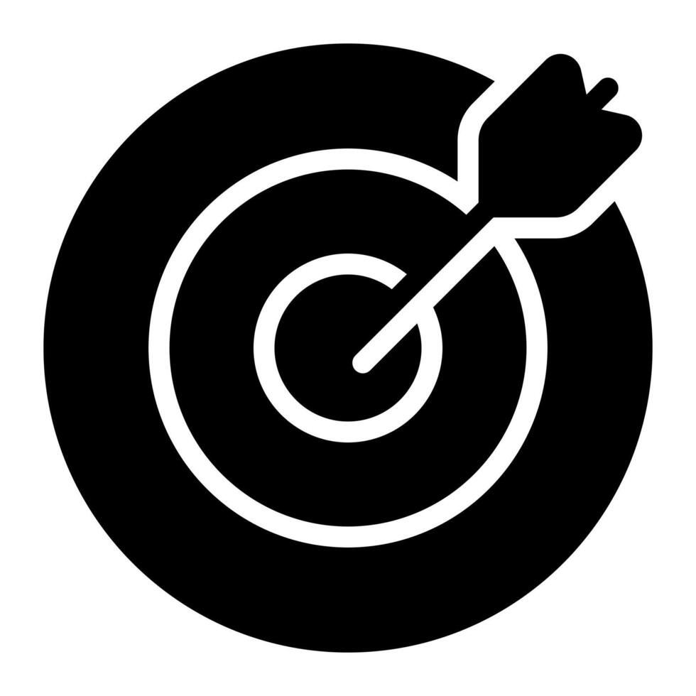 arrow target goal business simple line icon symbol vector