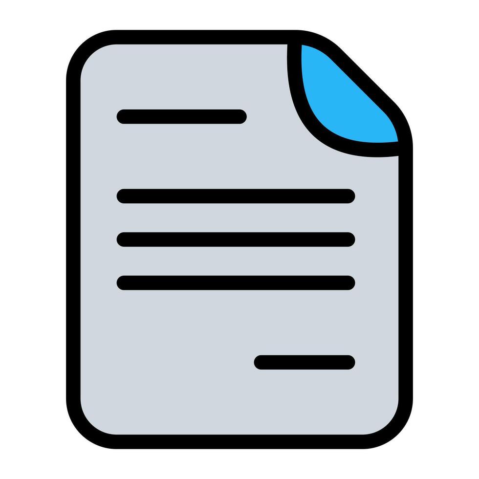 Document Letter Simple Line Icon Symbol vector
