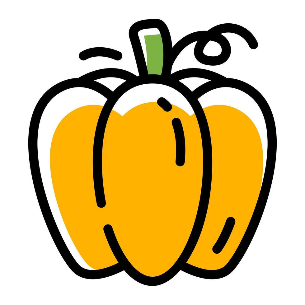 Pumpkin Simple Line Icon Logo Symbol vector