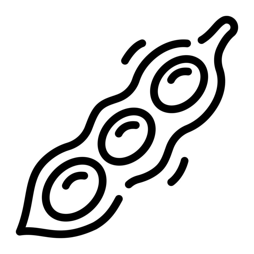Pea Soybean Simple Line Icon Logo Symbol vector
