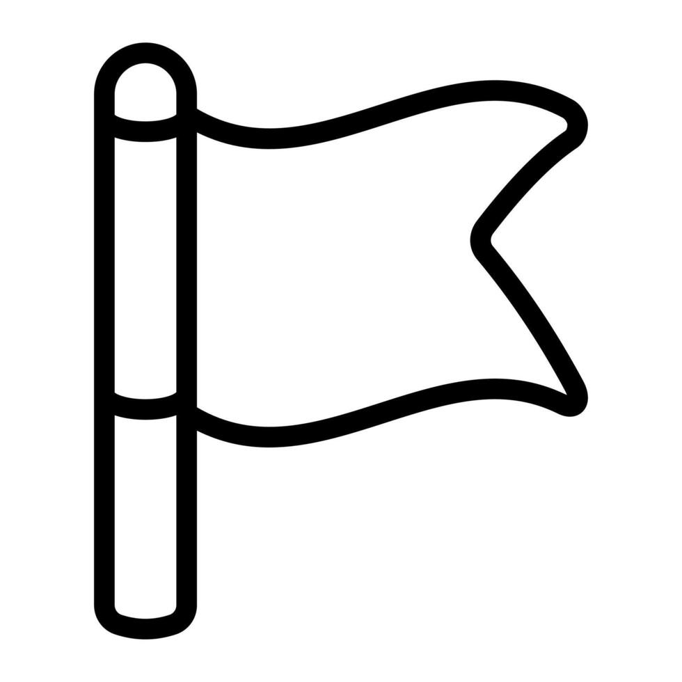 Flag Goal Business Achievement Simple Line Icon Symbol vector