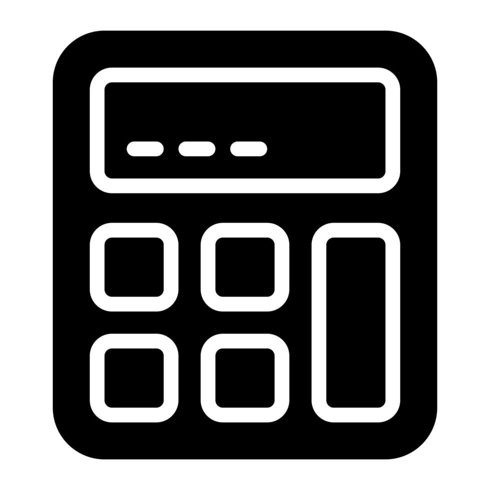 Calculator Simple Line Icon Symbol vector
