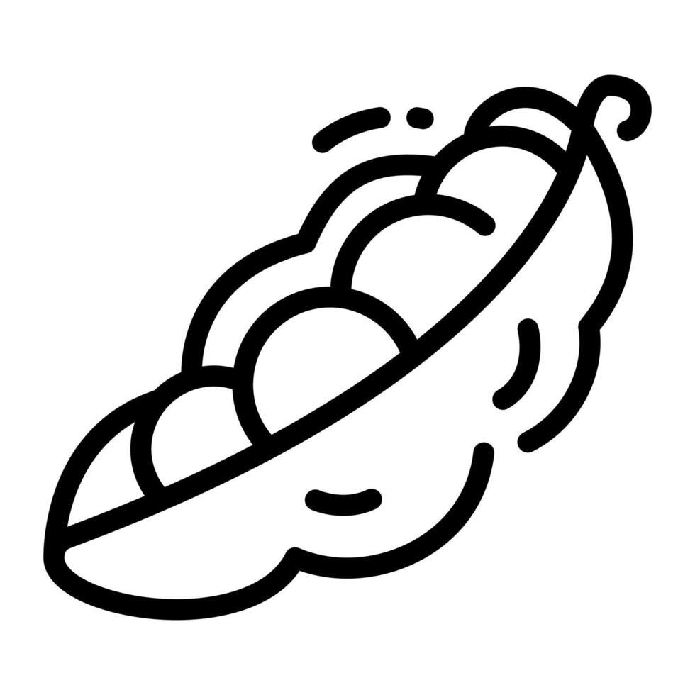 Pea Soybean Simple Line Icon Logo Symbol vector