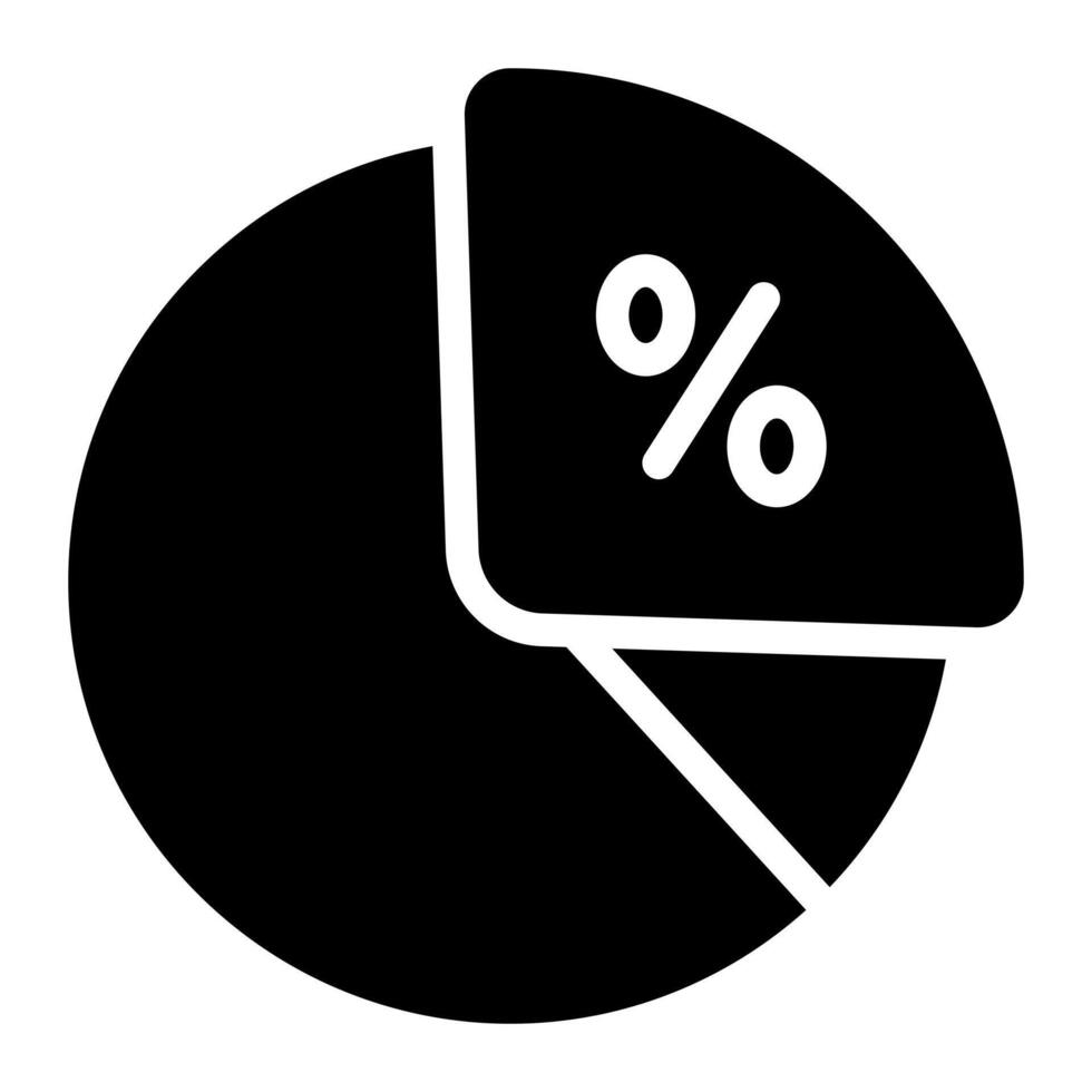 Pie Chart Simple Line Icon Symbol vector