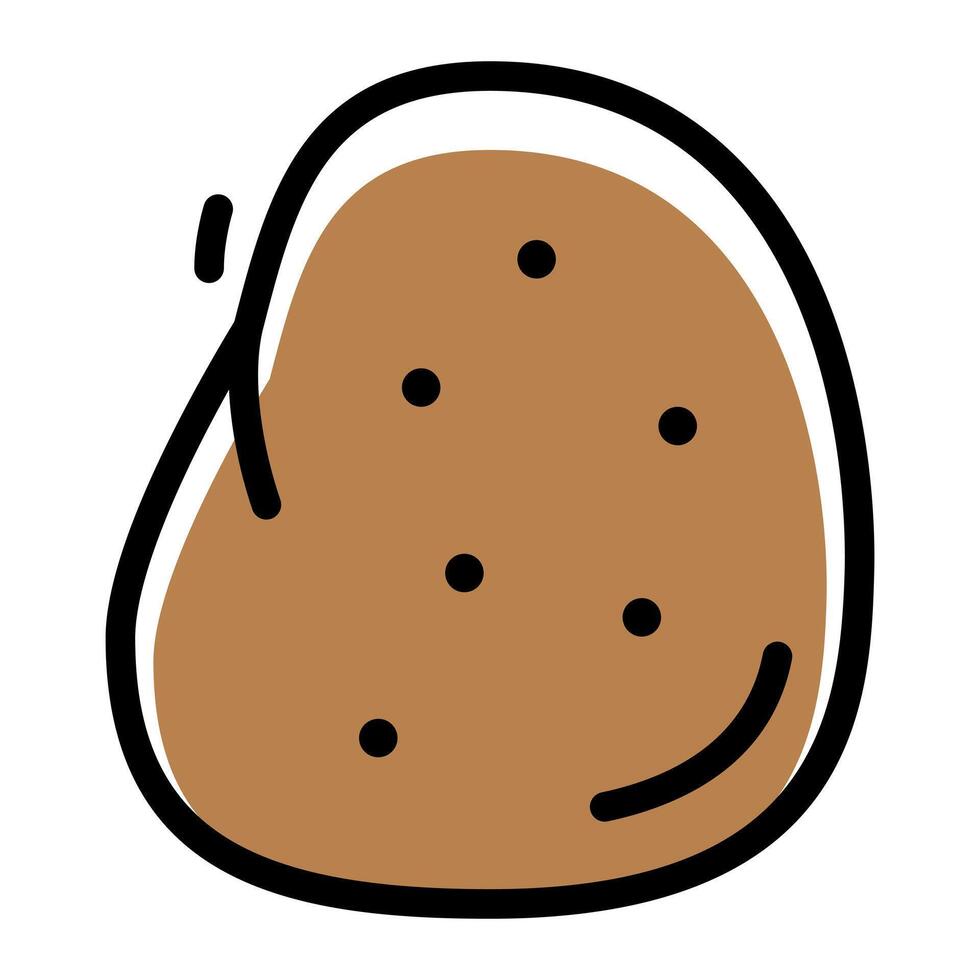 Potato Simple Line Icon Logo Symbol vector