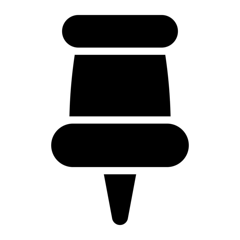 Paper Pin Simple Line Icon Symbol vector