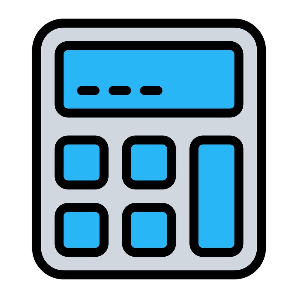 Calculator Simple Line Icon Symbol vector