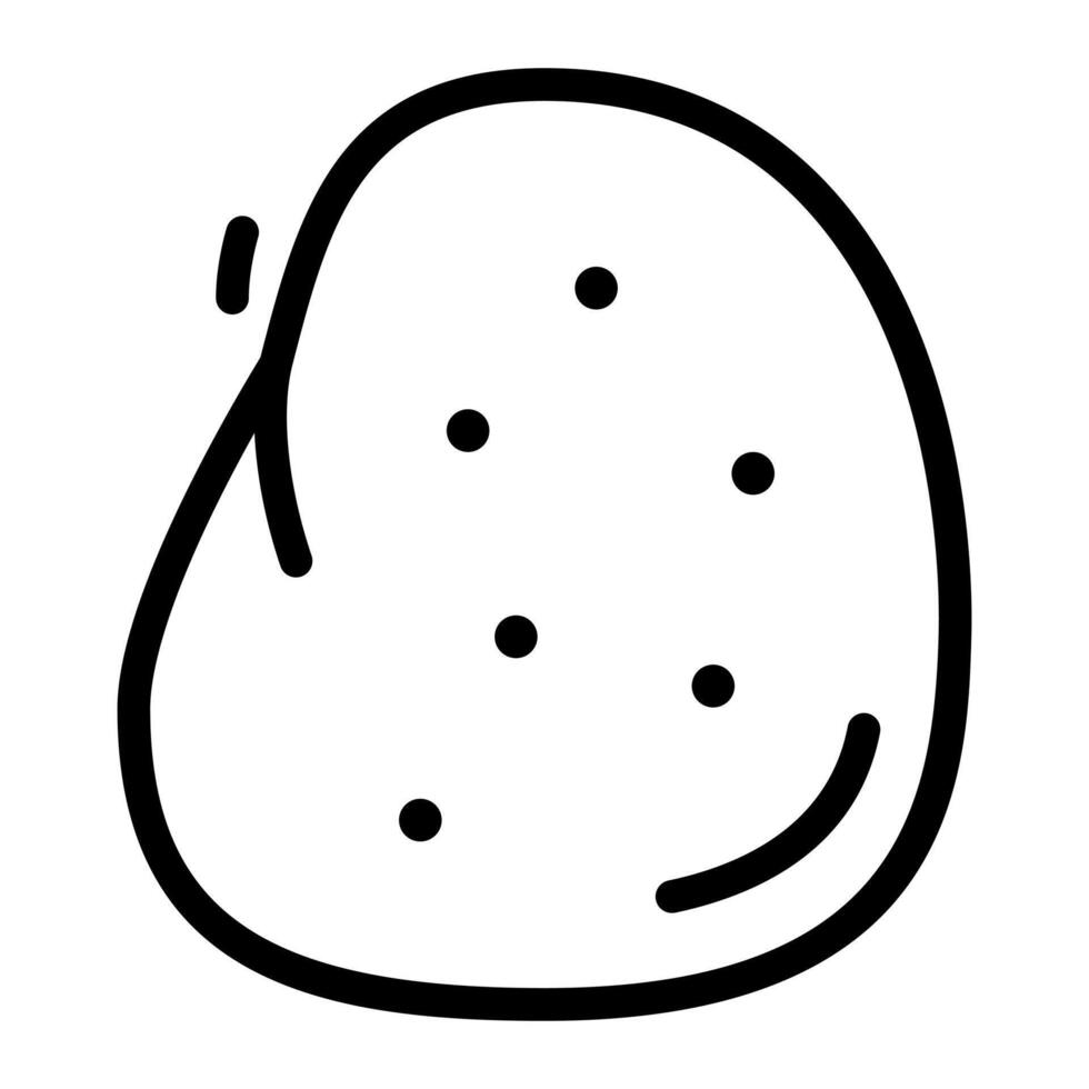 Potato Simple Line Icon Logo Symbol vector