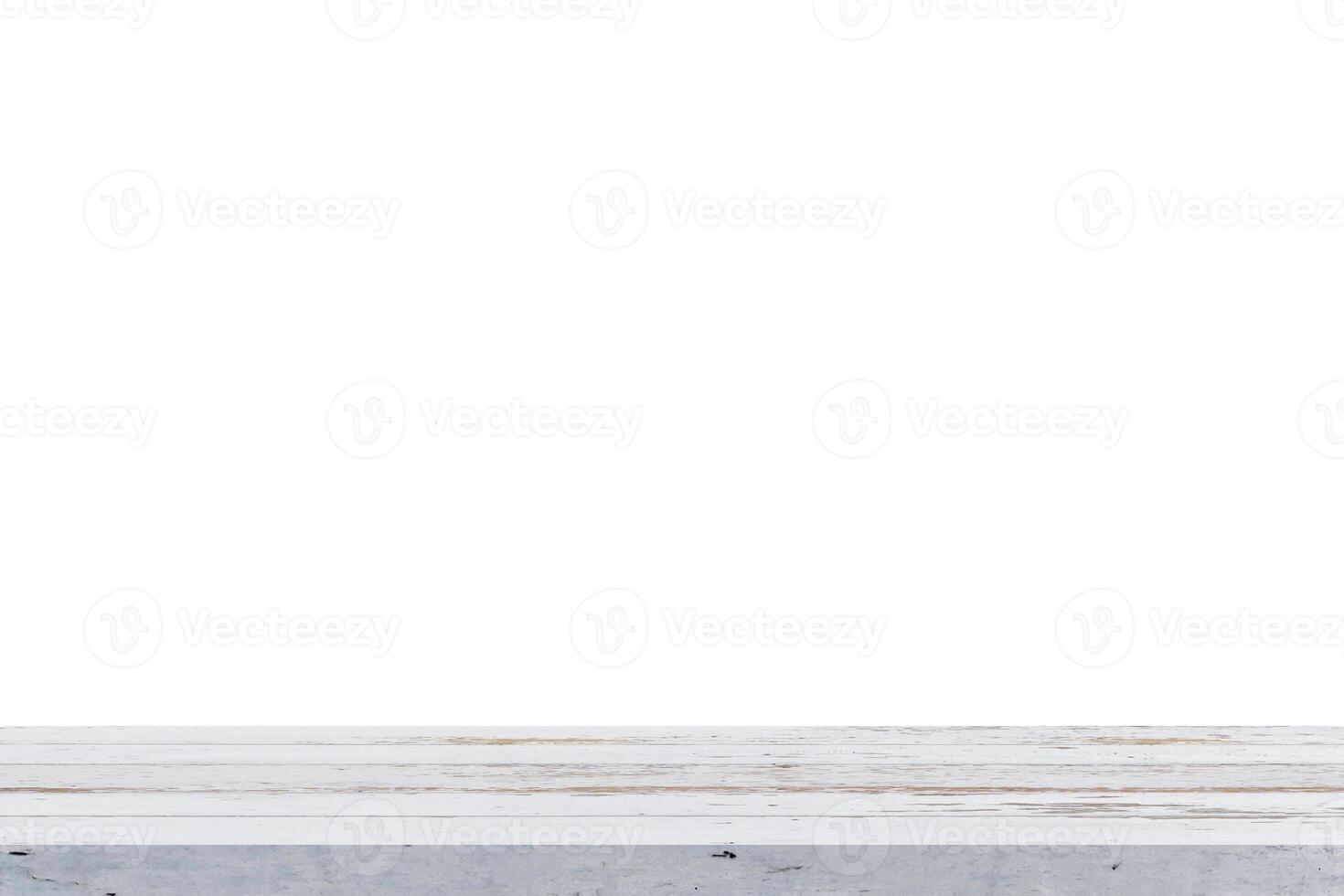Empty white wooden table for product placement or montage photo