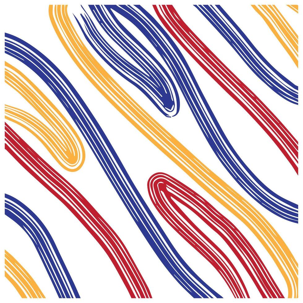 Abstract colorful wavy rough lines background vector