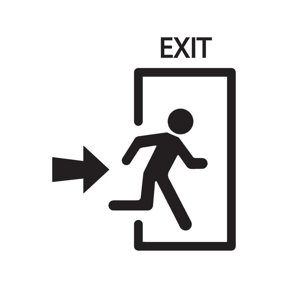 emergency door icon illustration design template vector