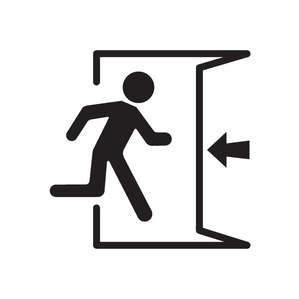 emergency door icon illustration design template vector