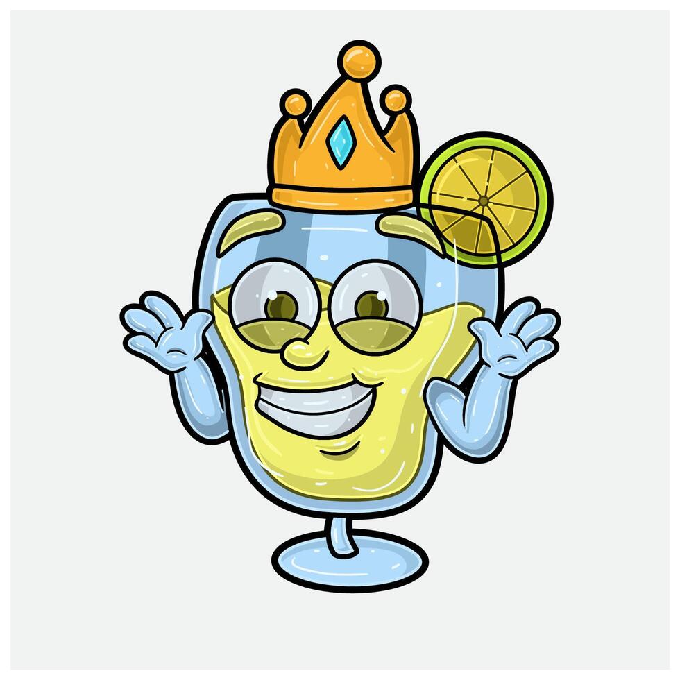 Margarita Mascot Character Cartoon With Dont Know Smile expression. For brand, label, packaging and product. vector