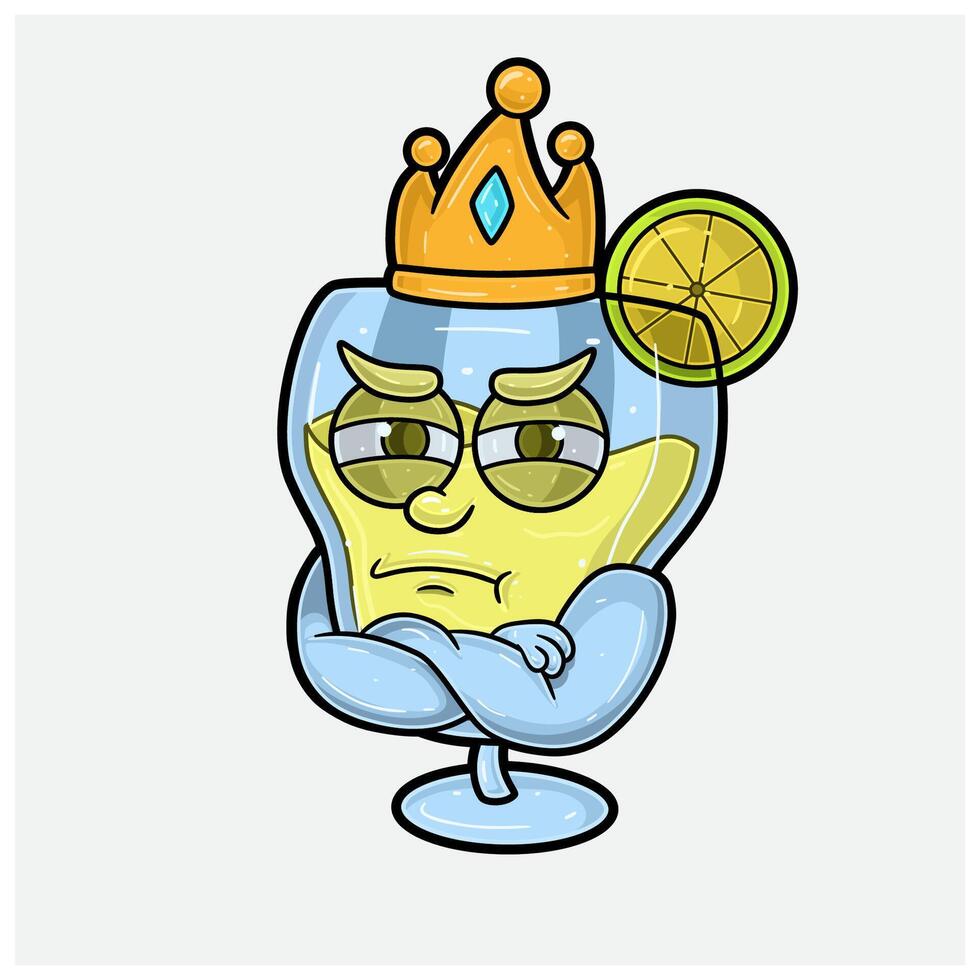 Margarita Mascot Character Cartoon With Jealous expression. For brand, label, packaging and product. vector