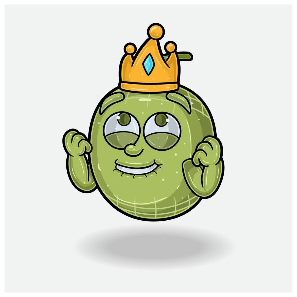 Melon Fruit Mascot Character Cartoon With Happy expression. For brand, label, packaging and product. vector