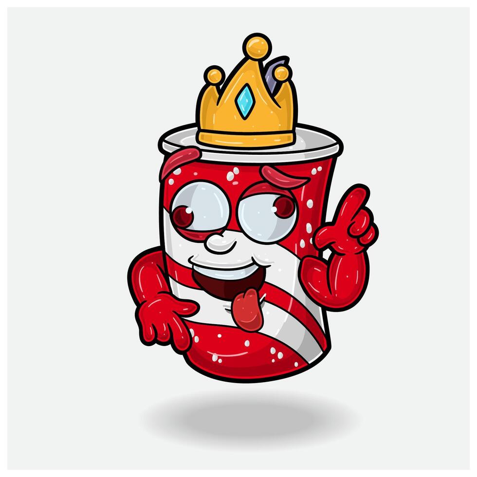 Cola Mascot Character Cartoon With Crazy expression. For brand, label, packaging and product. vector