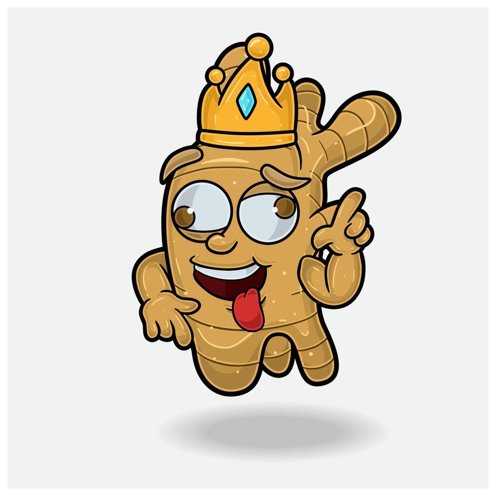 Ginger Mascot Character Cartoon With Crazy expression. For brand, label, packaging and product. vector