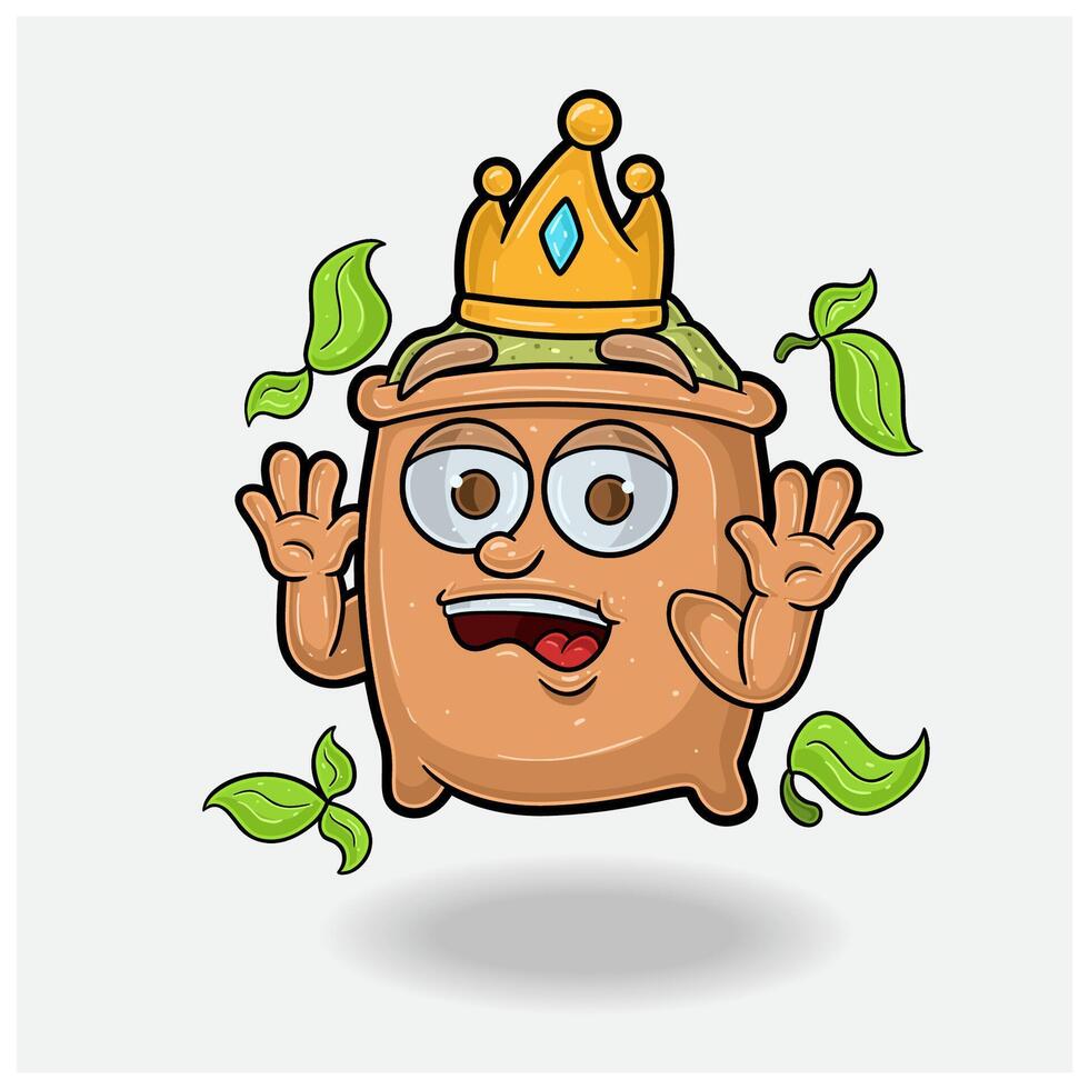 Matcha Mascot Character Cartoon With Shocked expression. For brand, label, packaging and product. vector