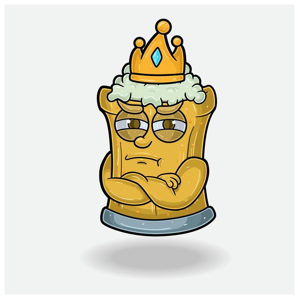 Root Beer Mascot Character Cartoon With Jealous expression. For brand, label, packaging and product. vector