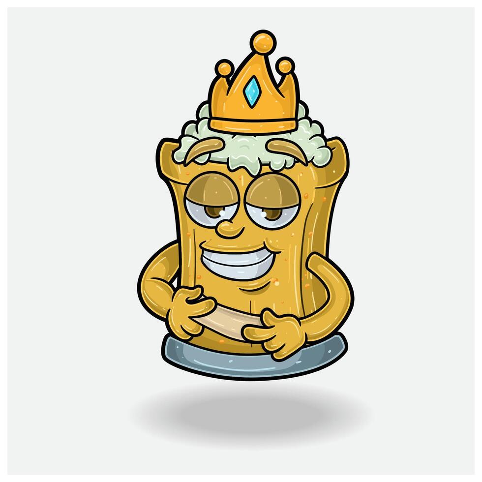 Root Beer Mascot Character Cartoon With Love struck expression. For brand, label, packaging and product. vector