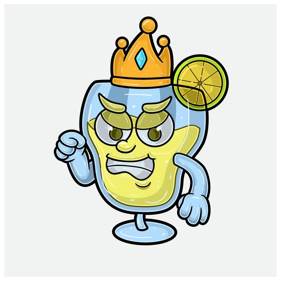 Margarita Mascot Character Cartoon With Angry expression. For brand, label, packaging and product. vector