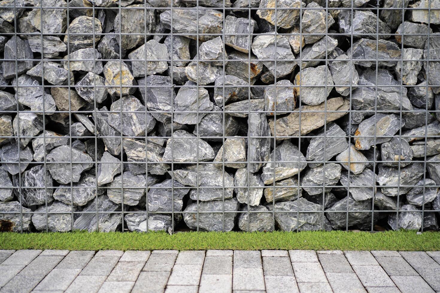 Fragment of a wall from a chipped stone. A Rock Mineral Product Display Shelf photo