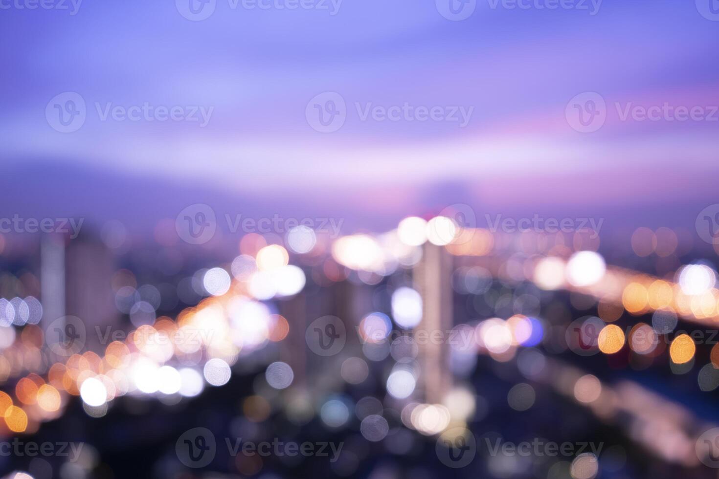 Cityscape bokeh, Blurred Photo, cityscape at twilight time photo