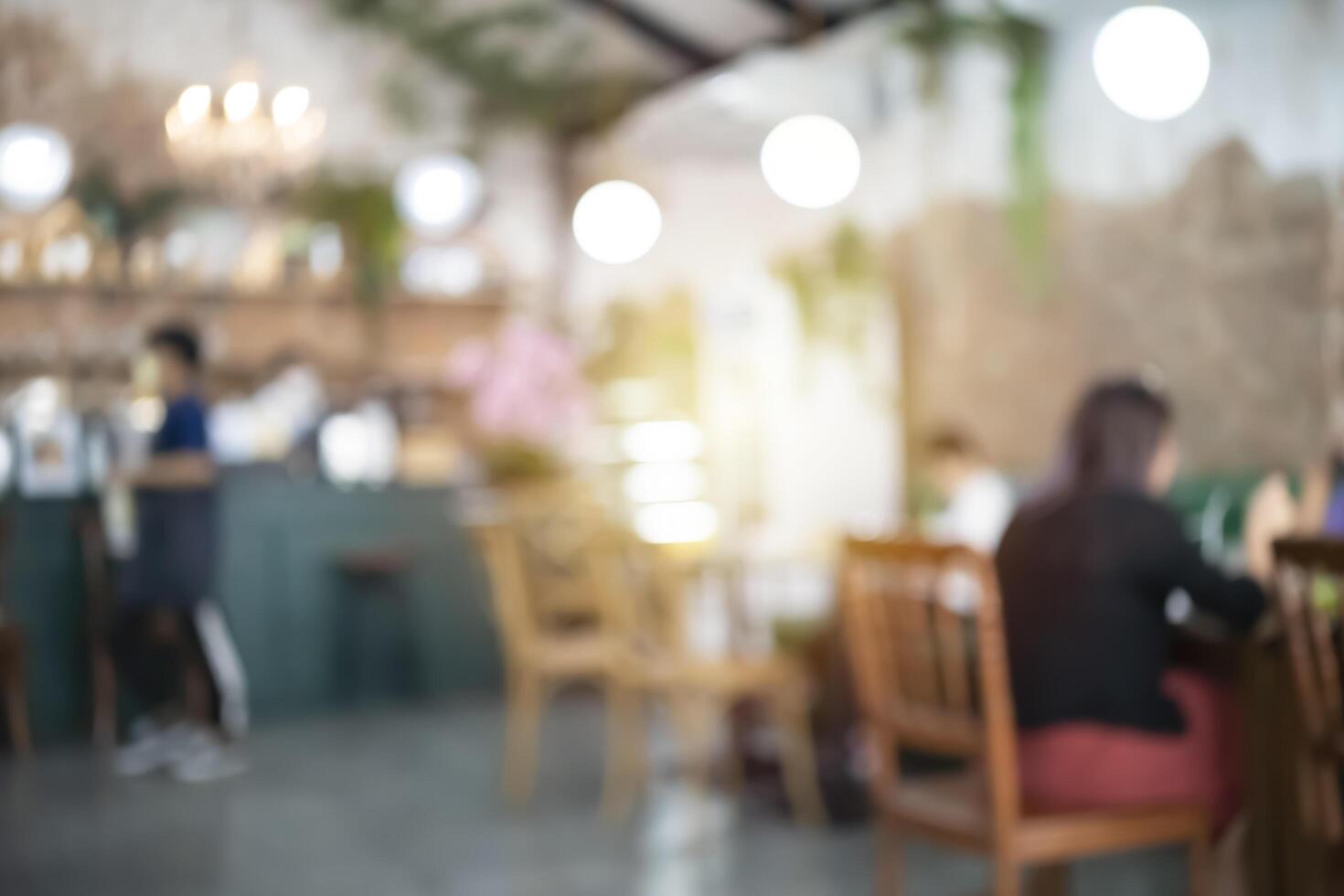 Abstract blur restaurant background photo